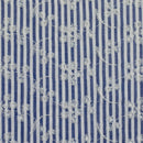 Swafing Luna Baumwolle Stoff Stickerei blau