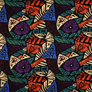 Viskose Jersey Stoff Digital Blumen schwarz
