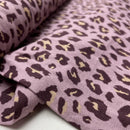 Leinen Viskose Stoff Leo Animal Muster rosa