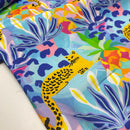 Karina + Kind Cotton Baumwolle Blumen Leopard Muster blau