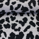 Swafing Emily Jacquard Jersey Stoff Leo Muster schwarz weiß