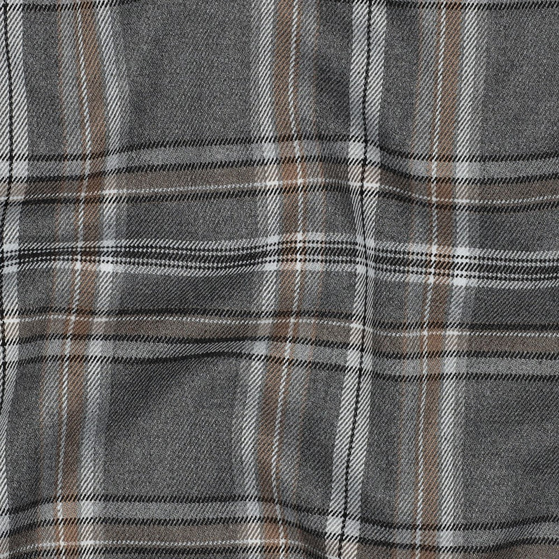Tartan Check Bekleidungsstoff Stoff kariert grau