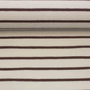 Jersey Stoff Streifen Swafing Isa creme braun
