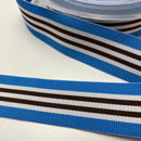 Ripsband blau weiß 25 mm