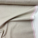 Denim Jeans leichte Baumwolle Stoff Streifen beige weiß