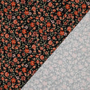 Poppy Jersey Stoff Digital Blumen schwarz