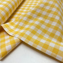 Poppy Checks Baumwolle Stoff kariert gelb