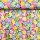 Swafing Happy Spring Baumwolle Stoff Eier bunt