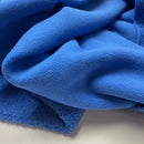 Teddy Boucle Stoff Jackenstoff mit Fleeceabseite royalblau