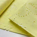 Leichte Baumwolle Stoff Webware mit Lochmuster gelb