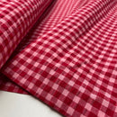 Seersucker Karo Stoff Webware kariert rosa rot