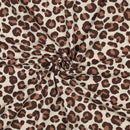 Poppy angerauter Soft Sweat Stoff Leo Muster beige