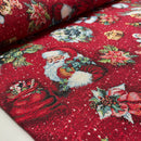 Swafing Sven Gobelin Stoff Wintermotiv rot