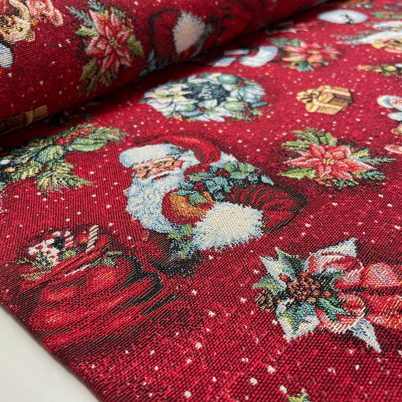 Swafing Sven Gobelin Stoff Wintermotiv rot