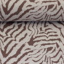Swafing Emily Jacquard Jersey Stoff Zebra Muster beige braun
