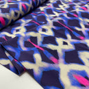 Viskose Ecovero Stoff Webware Batik Muster blau