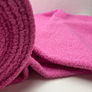 Teddy Boucle Stoff Jackenstoff mit Fleeceabseite pink