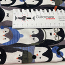 Poppy angerauter Soft Sweat Stoff Winter Pinguin