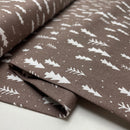 Swafing Wiebke Canvas Stoff Weihnachten Bäume taupe