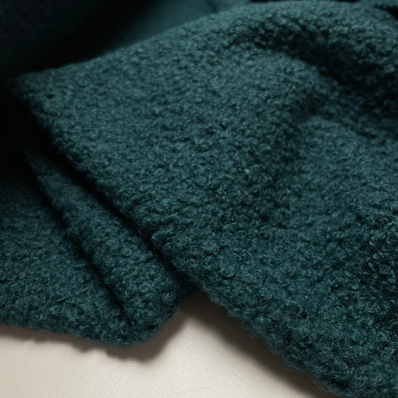 Boucle Stoff Jackenstoff petrol