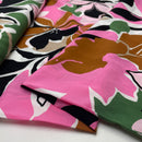 Viskose Stoff Blumen rosa bunt
