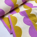 Mies & Moos Jersey Stoff retro lila gelb