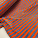 Nicki Stoff Streifen blau orange