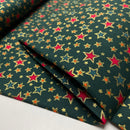 Baumwolle Weihnachten Stoff grün gold Swafing Rudolf