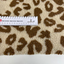 Teddy Plüsch Stoff Jackenstoff Leo beige braun
