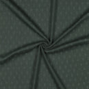 Pointoille Jersey mit Ajourmuster uni dunkelgrün