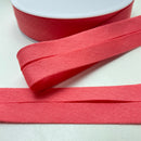 1 Meter Double Gauze Schrägband - 30mm - coral