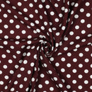 Viskose Stoff Webware Punkte Polka Dots bordeaux rot