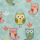Swafing Hedwig Baumwolle Stoff Eulen Muster mint