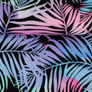 Swafing Malta Piqué Baumwolljersey Palmenblätter schwarz