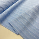 Voile Baumwolle Muster Lurex Streifen blau