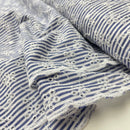 Swafing Luna Baumwolle Stoff Stickerei blau