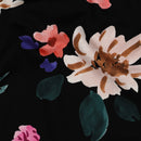 Nerida Hansen French Terry Sweat Stoff Blumen schwarz