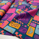 Poppy feine Baumwolle Stoff Muster pink