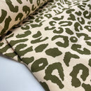 Ilja Fabrics Sweat angeraut Leo Animal Print oliv