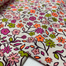 Poppy Jersey Stoff Blumen neon