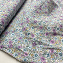 Baumwolle Stoff Webware Streublumen Blumen blau weiß