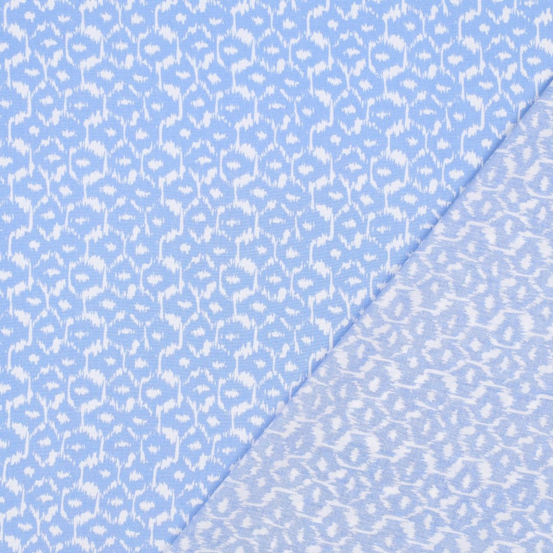 Viskose Stoff Abstrakt Muster blau