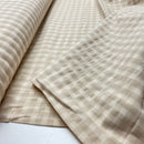 Seersucker Karo Stoff Webware kariert beige