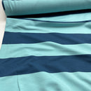 French Terry Sweat  Stoff Streifen blau