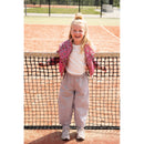 Baumwoll Leinen Stoff Lurex gold blau