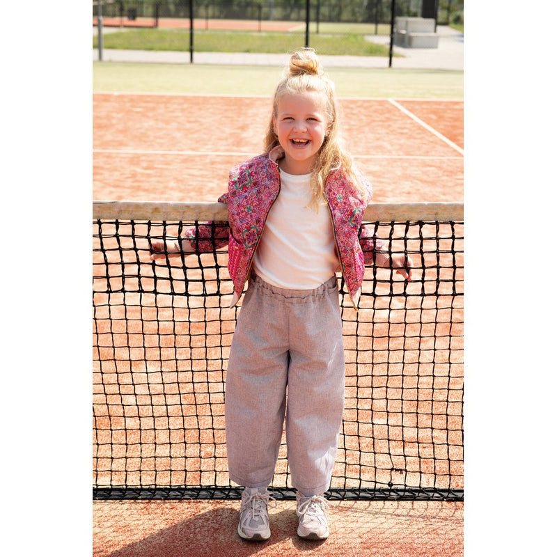 Baumwoll Leinen Stoff Lurex gold blau