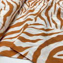 Viskose Stoff Webware Zebra Muster karamell