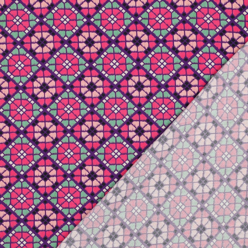 Viskose Ecovero Stoff Muster pink