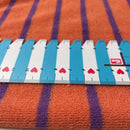 Kurzfloorfrottee Frottee Streifen orange lila