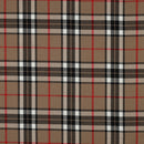 Tartan Check Bekleidungsstoff Stoff kariert beige rot